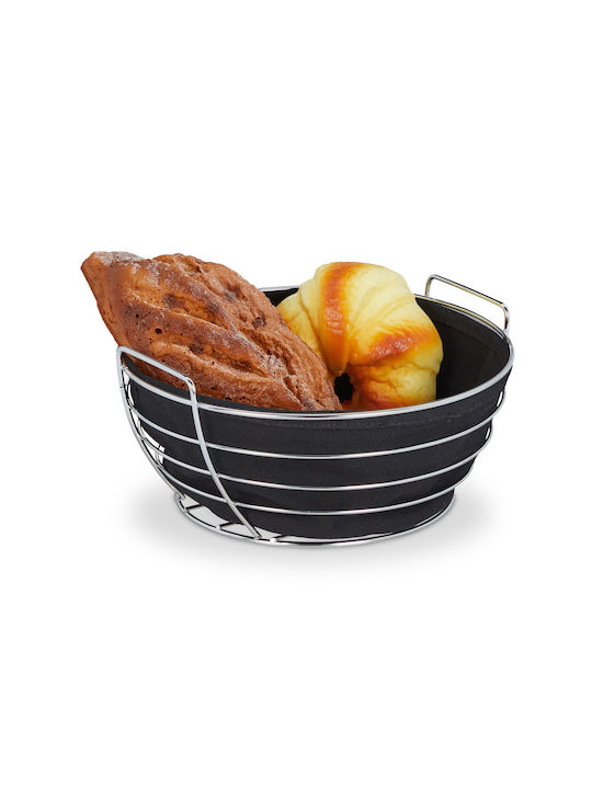 Relaxdays Cutie de pâine Inox Neagră 11x23cm