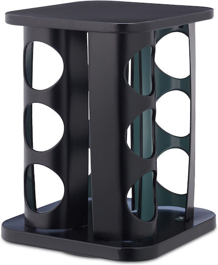 Relaxdays Inox Tabletop Rotating Spice Rack Gray