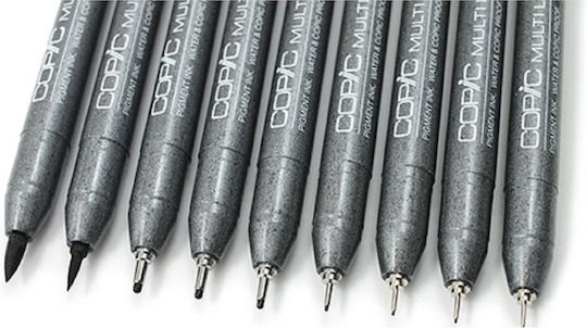 Copic Μαρκαδόροι Σχεδίου Black 0.03mm Σετ 9τμχ