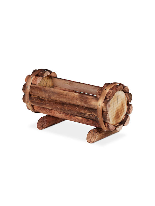 Flower Pots 2 Pieces Rustic Decor Brown