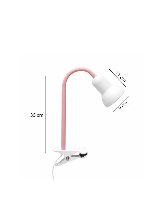 GloboStar Tavolo Office Lamp for Socket E27 in Pink Color