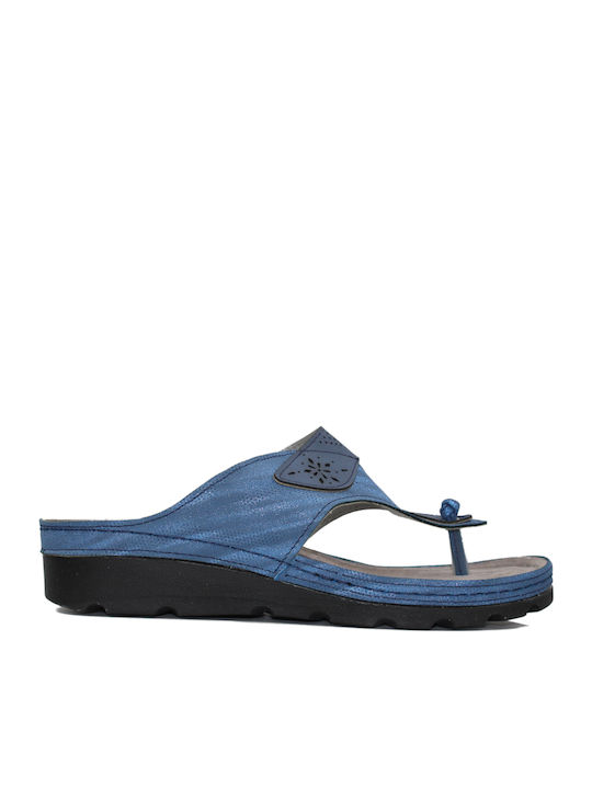 Women's Flat Sandals Anatomic in Blue Color