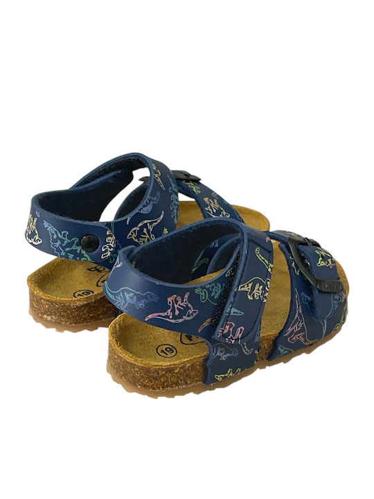 Kids' Sandals Punky Anatomic Blue Dinosaurs