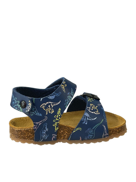 Kids' Sandals Punky Anatomic Blue Dinosaurs