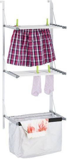 Relaxdays Folding Hanging Clothes Drying Rack made of Aluminum with Hanging Length 3.8m