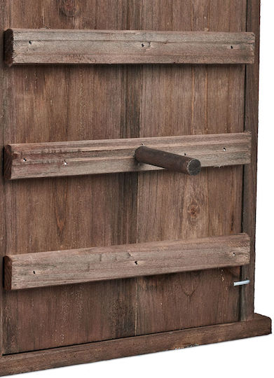 Dekoratives Holz-Vogelhaus 38,5 x 25 x 28 cm Dunkelbraun