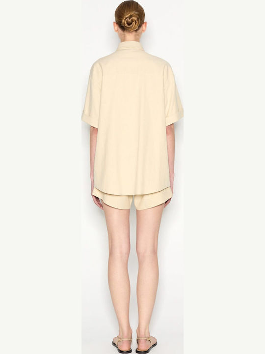 Μακρυμάνικο Γυναικείο Πουκάμισο Desert Beige