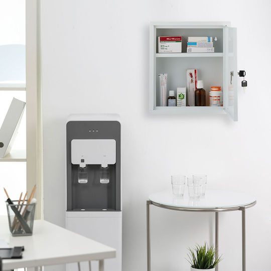Relaxdays Metallisches Erste-Hilfe-Set Wandhalterung mit Schloss