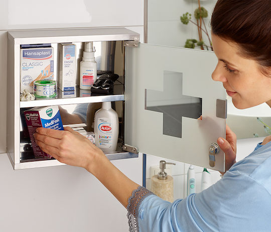 Deuba Farmacie Metalică De Prim Ajutor De Perete Cu Lacăt