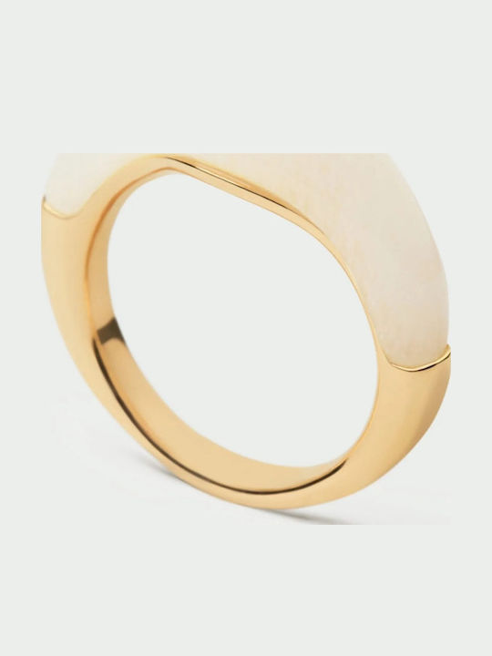 P D Paola Damen Ring mit Steinen aus Silber Vergoldet