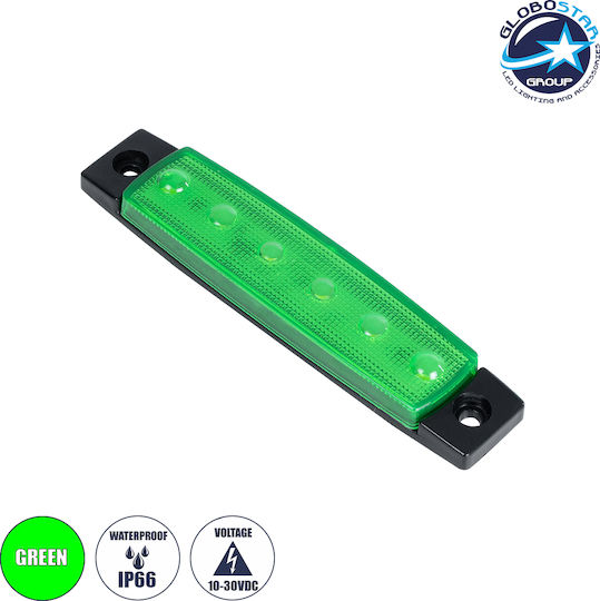 GloboStar Φως Όγκου Φορτηγού 24V - Πράσινο 79902