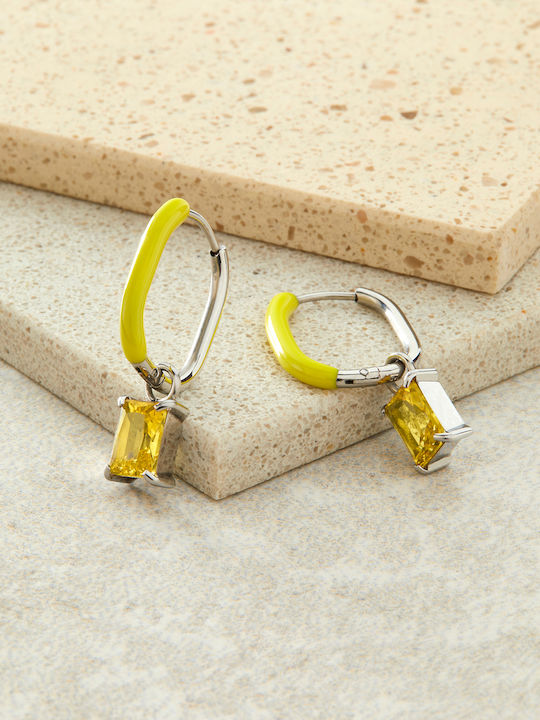 Marea Earrings made of Steel Gold Plated with Stones