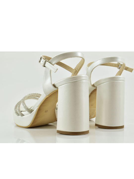 Leather Heels with Strap PERLA