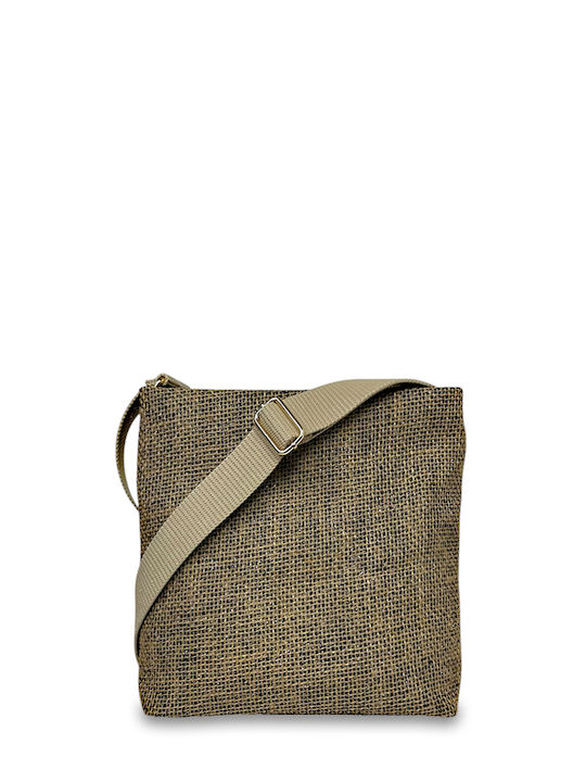 Damen Rattan Crossbody Tasche Schwarz