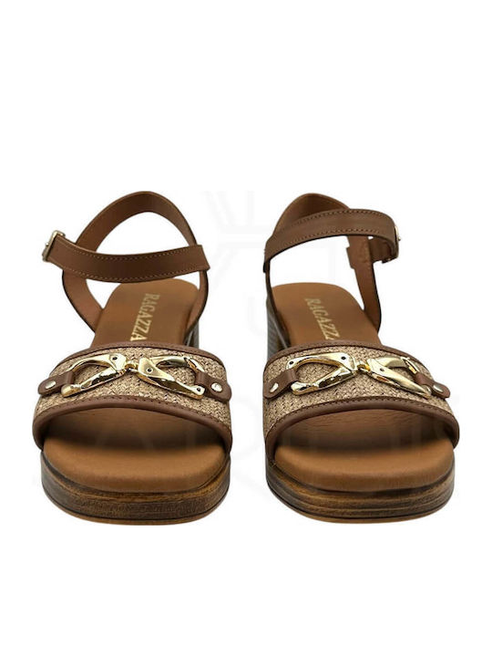 Leder Sandalen Anatomisch Tabac Braun
