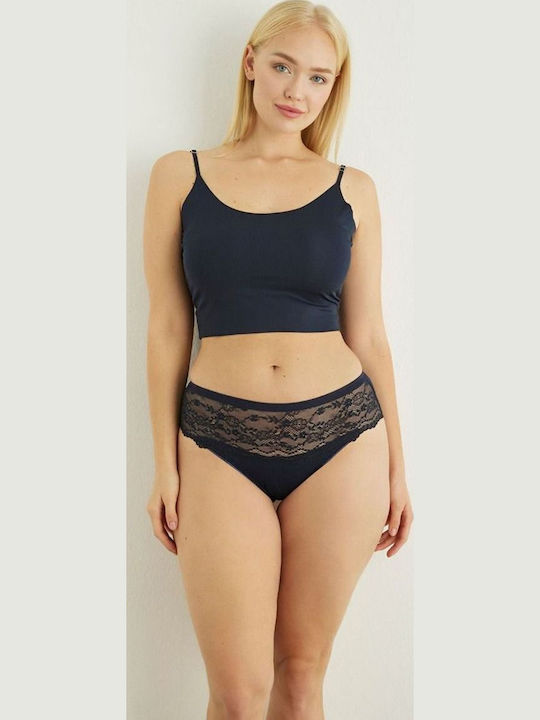 Βαμβακερά Hohe Taille Damen Brasilien MultiPack mit Spitze Rot