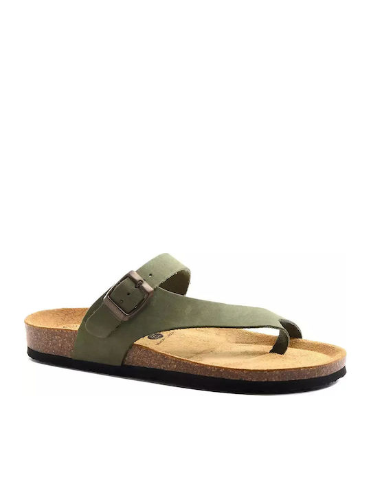 Plakton Δερμάτινα Σανδάλια Nobuck Oliva