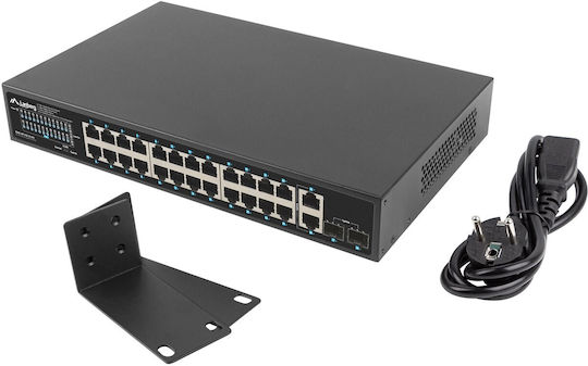 Tenda TEG2228P-24-410W v1 Managed L2 PoE Switch με 24 Θύρες Gigabit (1Gbps) Ethernet και 2 SFP Θύρες