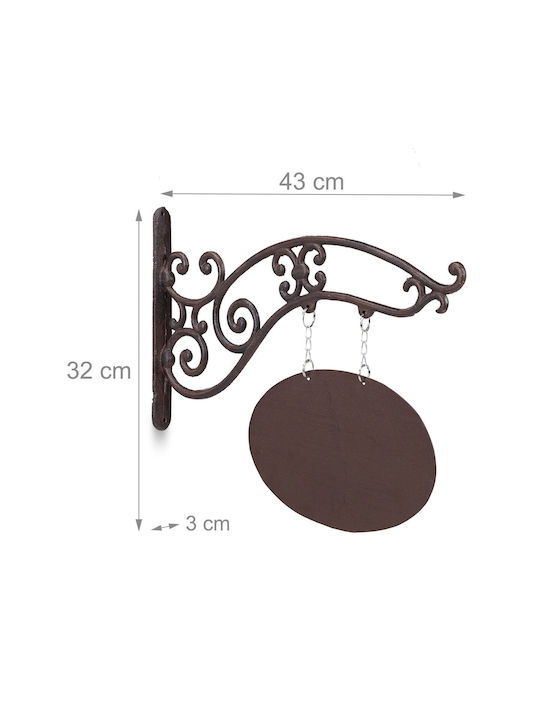Wanddeko Anpassbares Banner Maße 32 x 43 x 3 cm Relaxdays