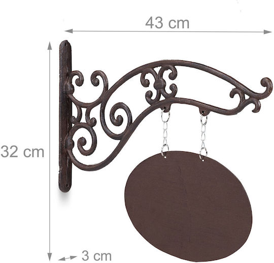 Wall Decor Customizable Banner Dimensions 32 x 43 x 3 cm Relaxdays