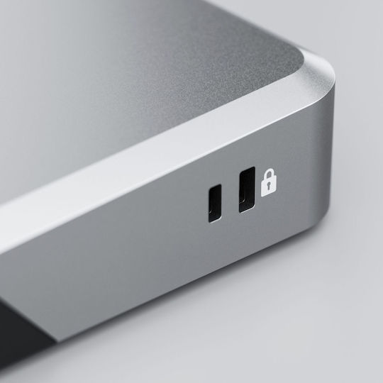 Alogic DX2 USB-C Докинг станция с DisplayPort 4K PD Етърнет и свързване 2 монитора Сив