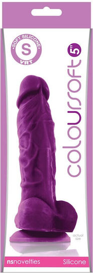 Coloursoft 5 Inch Soft Dildo Violet - Nstoys0646