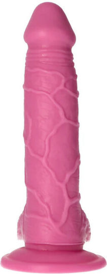Toyz4lovers Dildo realist cu Testicule și Ventuză Fuchsia 21.5cm