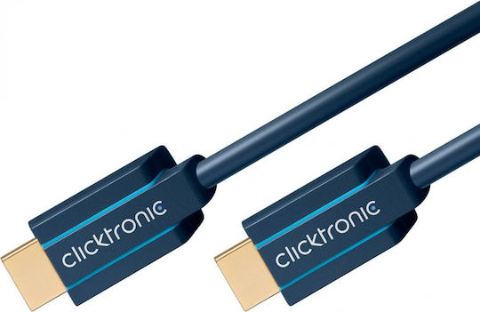Clicktronic HDMI 2.1 Ultra High Speed 48Gbps 4K 120Hz HDR VRR Cable HDMI male - HDMI male 1.5m Μπλε