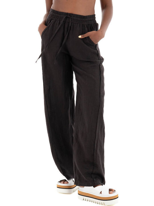Pants Women's Linen Trousers Black