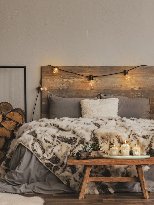 Комплект от 3 свещника бежово бяло размери 15 х 51.5 х 18 см Relaxdays