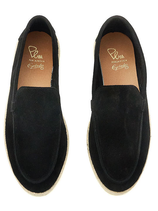 Suede Ανδρικές Εσπαντρίγιες σε Μαύρο Χρώμα