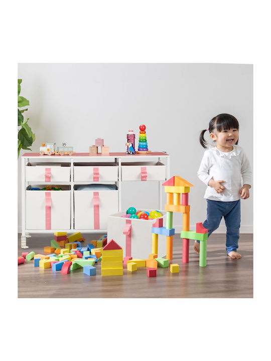 Comodă pentru copii Alb cu 6 sertare 61.5x100x40.5buc