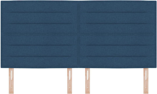 vidaXL Κεφαλάρι Κρεβατιού Υφασμάτινο Μπλε 180x128cm
