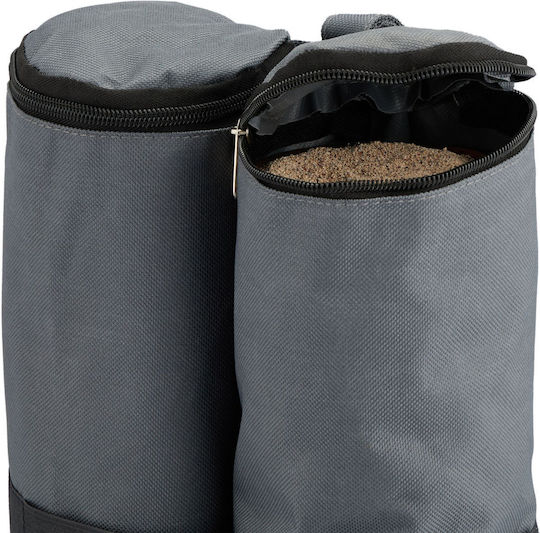 Set 4 Sacii de Ancorare pentru Pavilion Relaxdays Dimensiuni 40 X 42 Cm Capacitate de Umplere 10 Kg pe Sac Gri Negru