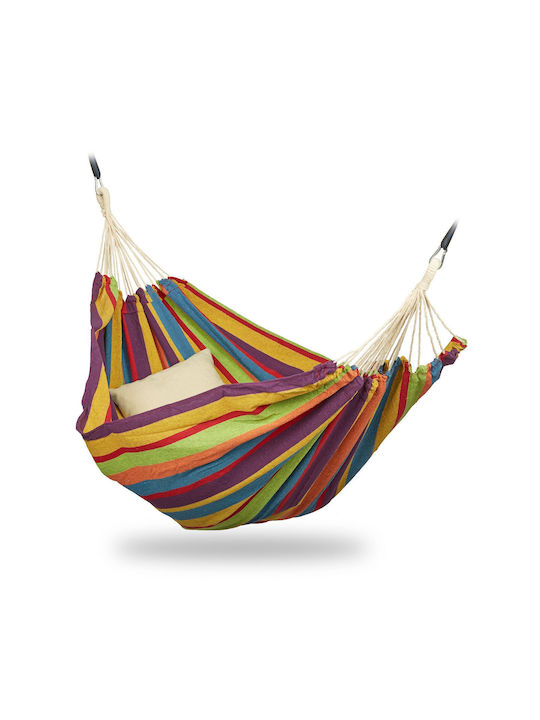 Relaxdays Αιώρα Διπλή Υφασμάτινη Πολύχρωμη 250x150εκ. Relaxdays Αιώρα Διπλή Υφασμάτινη Πολύχρωμη 250x150εκ.