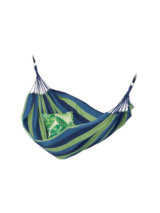 Relaxdays Αιώρα Διπλή Υφασμάτινη Μπλε 250x150εκ. Relaxdays Αιώρα Διπλή Υφασμάτινη Μπλε 250x150εκ.