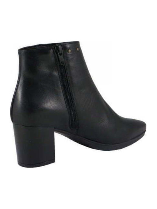 Ghete Dama De Piele Cu Toc Mediu Negre