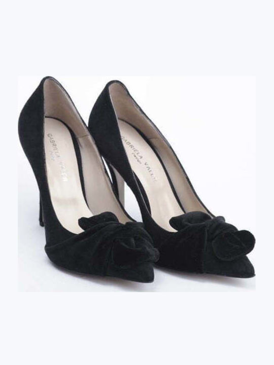 Suede Black High Heels
