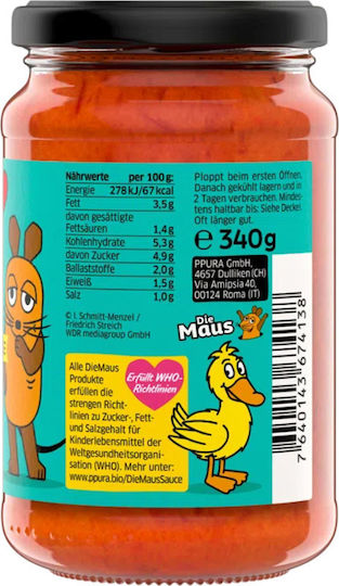 Ppura Tomatensoße 340gr 1cm