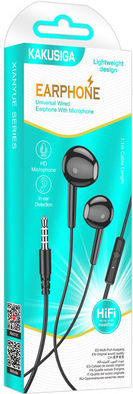 Kakusiga KSC-1301-BK In-ear Handsfree Ακουστικά με Βύσμα 3.5mm Μαύρο