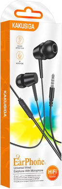 Kakusiga KSC-1303-BK In-Ear Freisprecheinrichtung Kopfhörer mit Stecker 3.5mm Schwarz