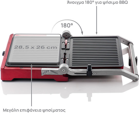 Gruppe Sandwich Maker Grill with Removable Plates 2000W Red