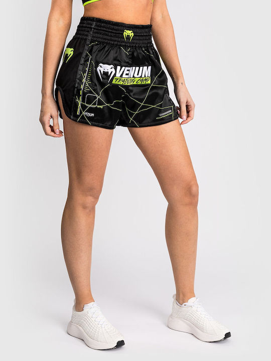 Women's Venum Training Camp 4.0 Muay Thai Shorts Black Neo Green