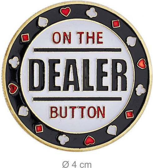 Set 3 Poker Chips Relaxdays Big Blind Small Blind Dealer