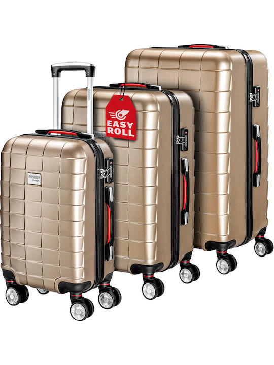 Set de bagaje Monzana Abs Exopack Champagne 3 piese 53 X 37 X 21 cm 67 X 44 X 28 cm 76 X 51 X 30 cm 107200