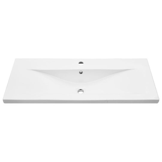 vidaXL Πάγκος με Νιπτήρα Μ100xΒ38.5xΥ45cm Μαύρης Δρυός