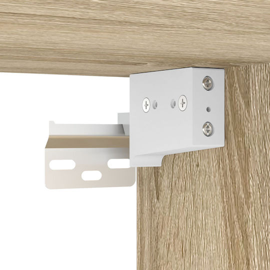 vidaXL Waschtisch ohne Waschbecken mit Spiegel L60xB16xH60cm Light Oak