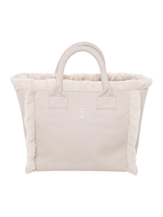 Feel & Touch Caribbean Stoff Strandtasche Weiß