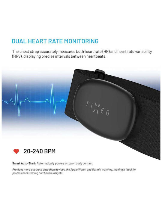 Fixed Pulse Dual Sling Heart Rate Strap 95cm Black