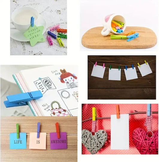 Wooden Decorative Pegs 30mm 50pcs 7dis143